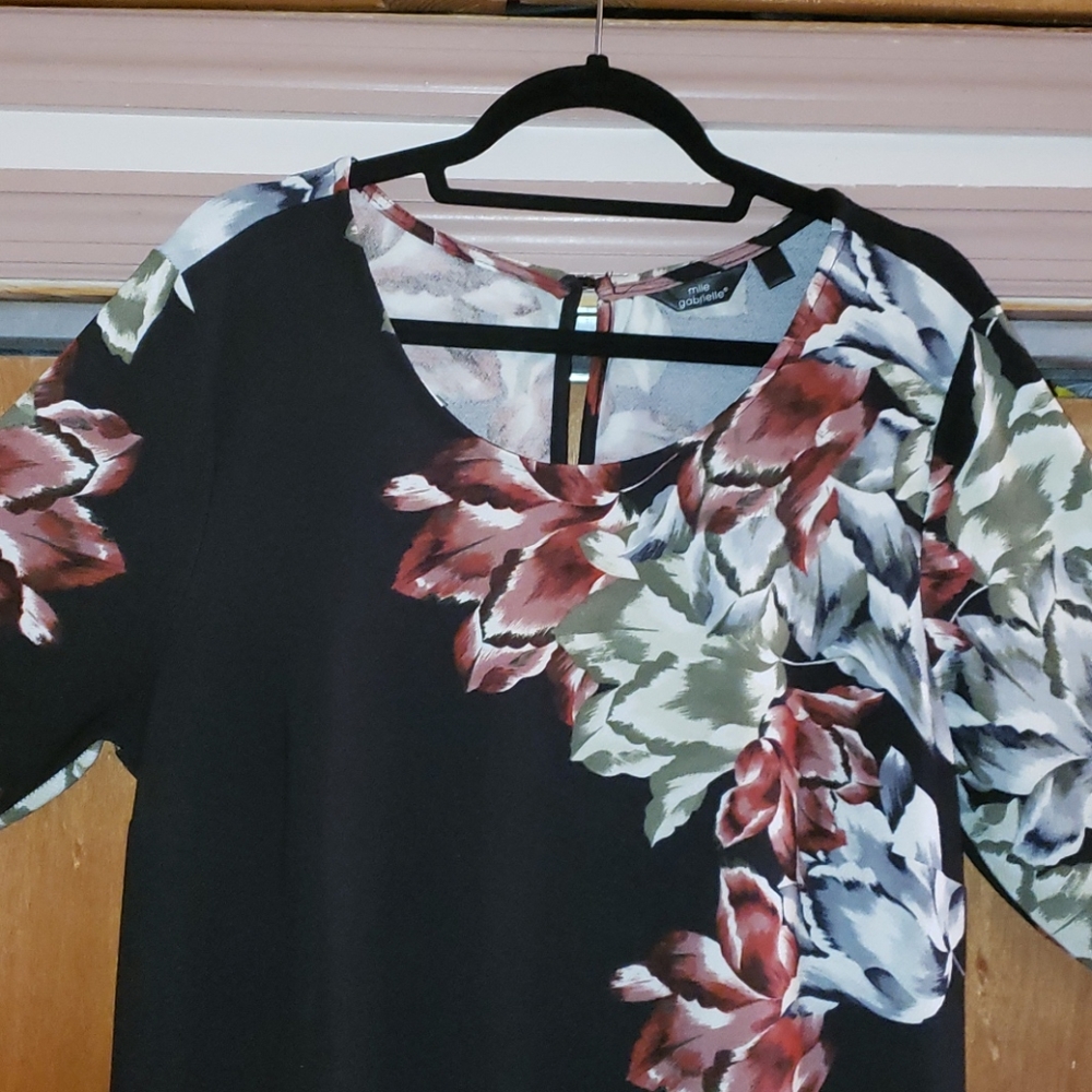 Black floral dress